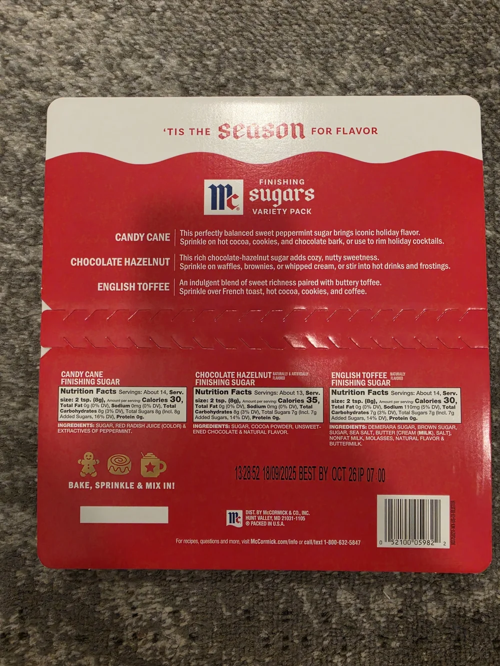McCormick Finishing Sugars Variety Pack - New Sealed